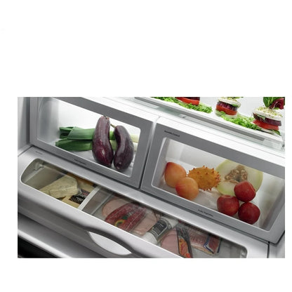 JennAir Rise JFFCF72DKL Counter Depth French Door Refrigerator, 36 inch Width, 21.9 cu. ft. Capacity, Counter Depth, Water Dispenser (Interior), Ice Dispenser (Freezer Located), Stainless Steel colour