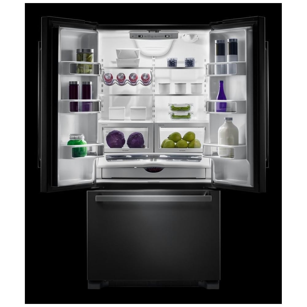 JennAir JFFCF72DKM French Door Refrigerator, 36 inch Width, 21.9 cu. ft. Capacity, Counter Depth, Water Dispenser (Interior), Ice Dispenser (Freezer Located), Stainless Steel colour