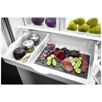 JennAir JFFCF72DKM French Door Refrigerator, 36 inch Width, 21.9 cu. ft. Capacity, Counter Depth, Water Dispenser (Interior), Ice Dispenser (Freezer Located), Stainless Steel colour