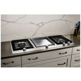 JennAir Euro Style JGC3115GS Gas Cooktop, 15 inch Exterior Width, 1 Burners, 20,000 BTU Highest Burner, Stainless Steel colour