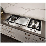 JennAir Euro Style JGC3115GS Gas Cooktop, 15 inch Exterior Width, 1 Burners, 20,000 BTU Highest Burner, Stainless Steel colour