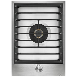 JennAir Euro Style JGC3115GS Gas Cooktop, 15 inch Exterior Width, 1 Burners, 20,000 BTU Highest Burner, Stainless Steel colour