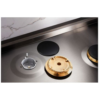 JennAir Euro Style JGC3536GS Ga Cooktop, 36 inch Exterior Width, 5 Burners, 20,000 BTU Highest Burner, Stainless Steel colour