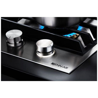 JennAir Euro Style JGC3536GS Ga Cooktop, 36 inch Exterior Width, 5 Burners, 20,000 BTU Highest Burner, Stainless Steel colour