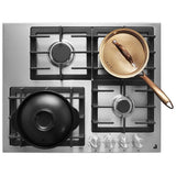 JennAir JGCK424PS Gas Cooktop, 24 inch Exterior Width, 4 Burners, 18,000 BTU Highest Burner, Stainless Steel colour