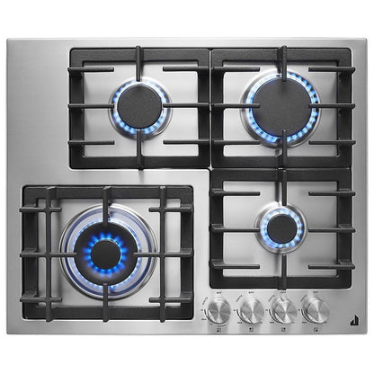 JennAir JGCK424PS Gas Cooktop, 24 inch Exterior Width, 4 Burners, 18,000 BTU