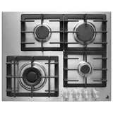 JennAir JGCK424PS Gas Cooktop, 24 inch Exterior Width, 4 Burners, 18,000 BTU Highest Burner, Stainless Steel colour