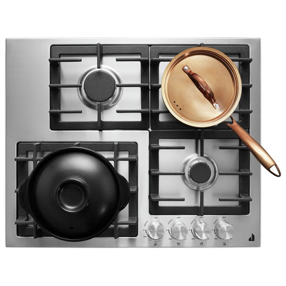 JennAir JGCK424PS Gas Cooktop, 24 inch Exterior Width, 4 Burners, 18,000 BTU