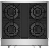 JennAir Rise JGCP430HL Ga Cooktop, 30 inch Exterior Width, 4 Burners, 20,000 BTU Highest Burner, Stainless Steel colour