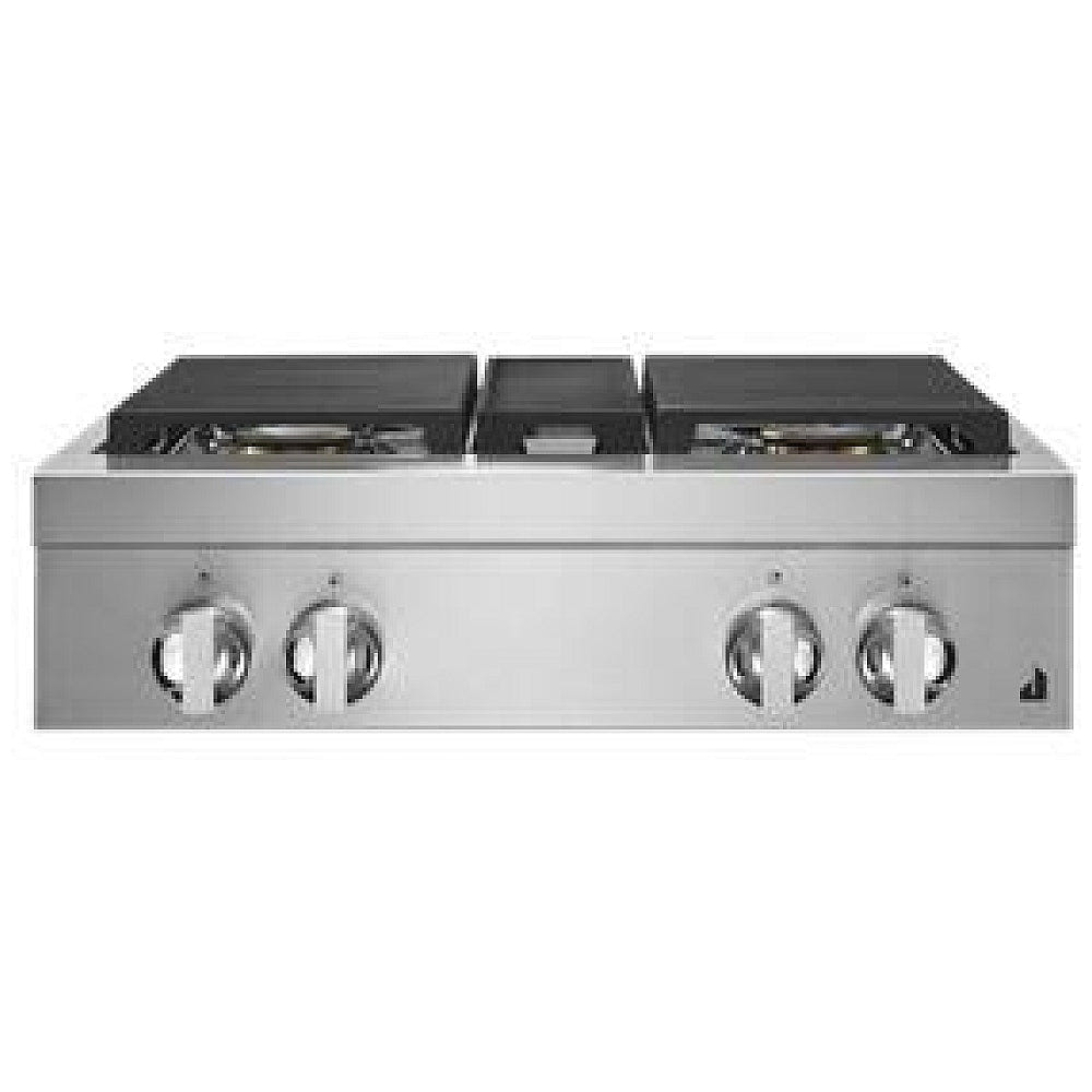 JennAir Noir JGCP430HM Ga Cooktop, 30 inch Exterior Width, 4 Burners, 20,000 BTU Highest Burner, Stainless Steel colour