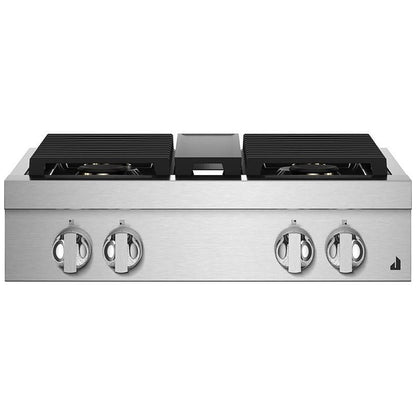 JennAir Noir JGCP430HM Ga Cooktop, 30 inch Exterior Width, 4 Burners, 20,000 BTU Highest Burner, Stainless Steel colour