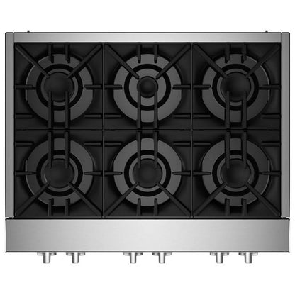 JennAir Rise JGCP436HL Ga Cooktop, 36 inch Exterior Width, 6 Burners, 20,000 BTU Highest Burner, Stainless Steel colour