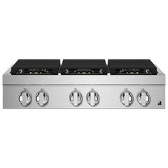 JennAir Noir JGCP436HM Ga Cooktop, 36 inch Exterior Width, 6 Burners, 20,000 BTU Highest Burner, Stainless Steel colour