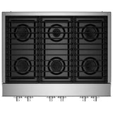 JennAir Noir JGCP436HM Ga Cooktop, 36 inch Exterior Width, 6 Burners, 20,000 BTU Highest Burner, Stainless Steel colour