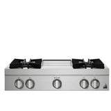 JennAir Rise JGCP536HL Gas Cooktop, 36 inch Exterior Width, 5 Burners, 20,000 BTU Highest Burner, Stainless Steel colour