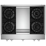 JennAir Rise JGCP536HL Gas Cooktop, 36 inch Exterior Width, 5 Burners, 20,000 BTU Highest Burner, Stainless Steel colour