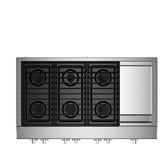 JennAir Noir JGCP548HM 48" Gas Cooktop 20K BTU angle view