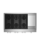 JennAir Noir JGCP548HM 48" Gas Cooktop 20K BTU angle view