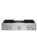 JennAir Noir JGCP636HM Gas Cooktop, 36 inch Exterior Width, 5 Burners, 20,000 BTU Highest Burner, Stainless Steel colour
