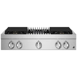 JennAir Noir JGCP636HM Gas Cooktop, 36 inch Exterior Width, 5 Burners, 20,000 BTU Highest Burner, Stainless Steel colour