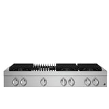 JennAir Noir JGCP648HM Gas Cooktop, 48 inch Exterior Width, 6 Burners, 20,000 BTU Highest Burner, Stainless Steel colour