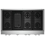 JennAir Noir JGCP648HM Gas Cooktop, 48 inch Exterior Width, 6 Burners, 20,000 BTU Highest Burner, Stainless Steel colour