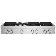 JennAir Noir JGCP648HM Gas Cooktop, 48 inch Exterior Width, 6 Burners, 20,000 BTU Highest Burner, Stainless Steel colour