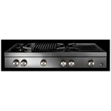 JennAir Rise JGCP748HL Gas Cooktop, 48 inch Exterior Width, 6 Burners, 20,000 BTU Highest Burner, Stainless Steel colour