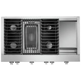 JennAir Noir JGCP748HM Gas Cooktop, 48 inch Exterior Width, 6 Burners, 20,000 BTU Highest Burner, Stainless Steel colour