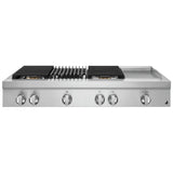 JennAir Noir JGCP748HM Gas Cooktop, 48 inch Exterior Width, 6 Burners, 20,000 BTU Highest Burner, Stainless Steel colour