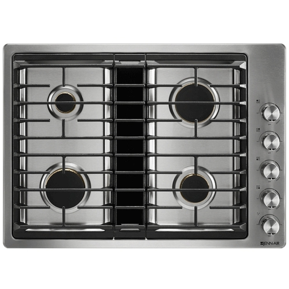 JennAir JGD3430GB Gas Cooktop, 30 inch Exterior Width, 4 Burners, Downdraft, 17,000 BTU Highest Burner, Black colour