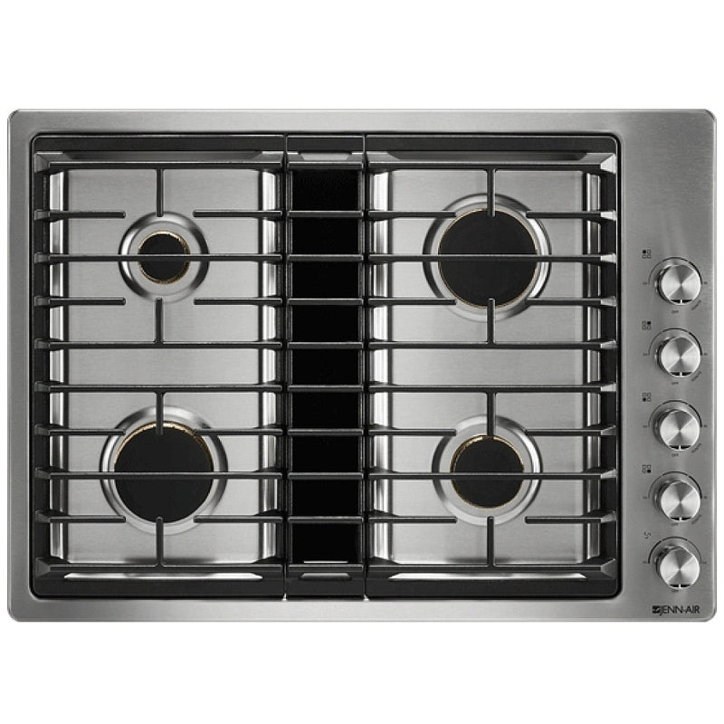 JennAir JGD3430GB Gas Cooktop, 30 inch Exterior Width, 4 Burners, Downdraft, 17,000 BTU Highest Burner, Black colour