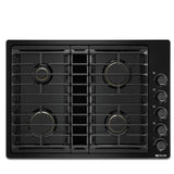 JennAir JGD3430GB Gas Cooktop, 30 inch Exterior Width, 4 Burners, Downdraft, 17,000 BTU Highest Burner, Black colour