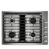 JennAir Euro Style JGD3430GS Gas Cooktop, 30 inch Exterior Width, 4 Burners, Downdraft, 17,000 BTU Highest Burner, Stainless Steel colour