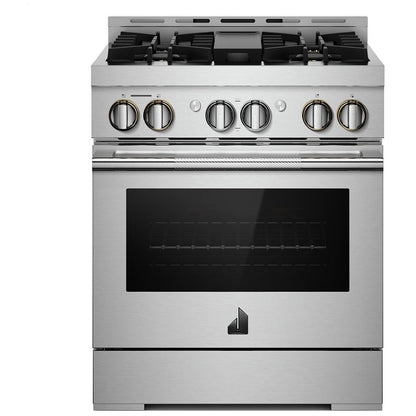 JennAir Rise JGRP430HL Gas Range, 4.1 cu. ft. Capacity, 30 inch Exterior Width, Self Clean, True Convection, 4 Burners