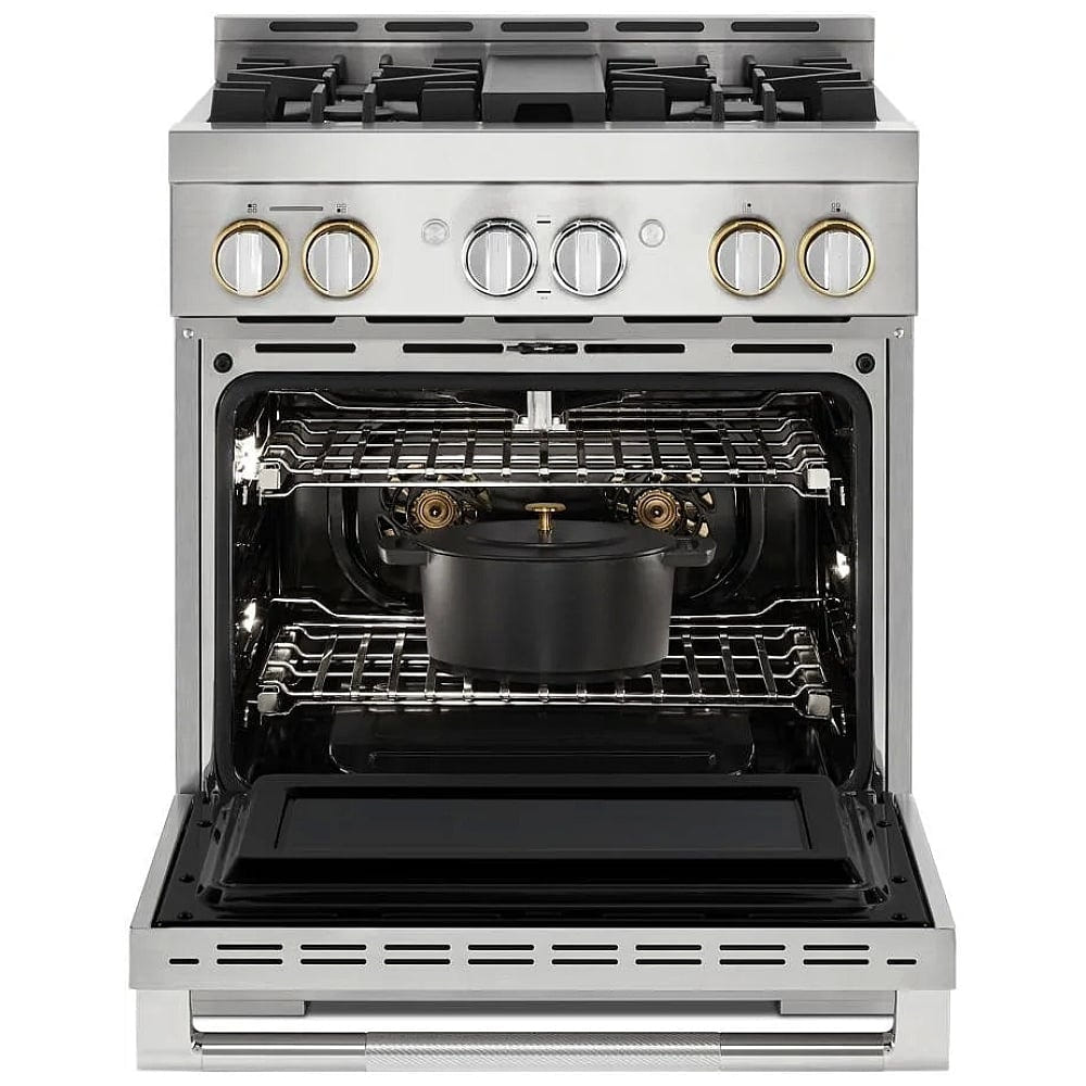 JennAir Rise JGRP430HL Gas Range, 4.1 cu. ft. Capacity, 30 inch Exterior Width, Self Clean, True Convection, 4 Burners