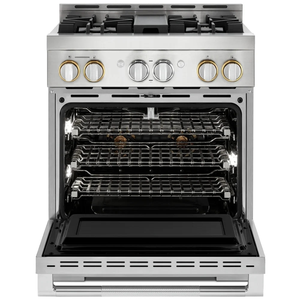 JennAir Rise JGRP430HL Gas Range, 4.1 cu. ft. Capacity, 30 inch Exterior Width, Self Clean, True Convection, 4 Burners