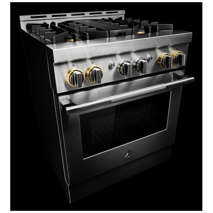 JennAir Rise JGRP430HL Gas Range, 4.1 cu. ft. Capacity, 30 inch Exterior Width, Self Clean, True Convection, 4 Burners