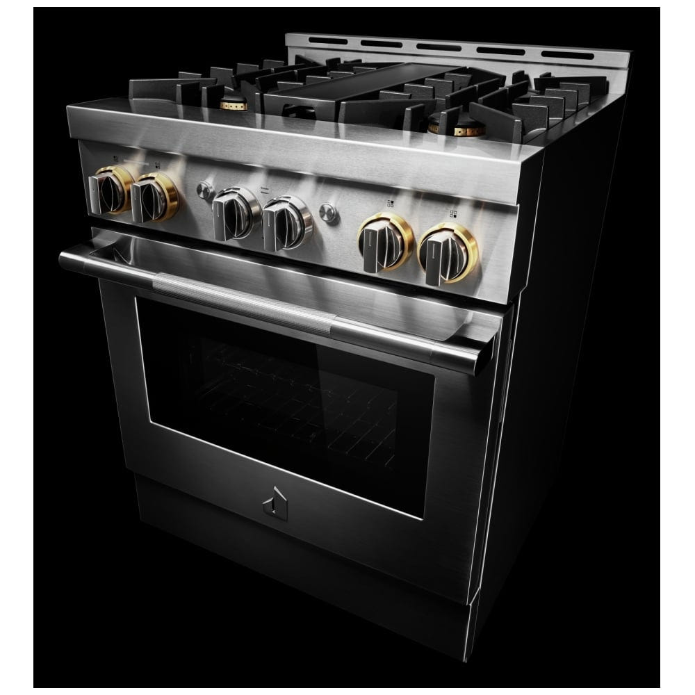 JennAir Rise JGRP430HL Gas Range, 4.1 cu. ft. Capacity, 30 inch Exterior Width, Self Clean, True Convection, 4 Burners