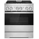JennAir Noir JGRP430HM Gas Range, 4.1 cu. ft. Capacity, 30 inch Exterior Width, Self Clean, Dual Fan True Convection, 4 Burners, 20,000 BTU Highest Burner, Stainless Steel colour