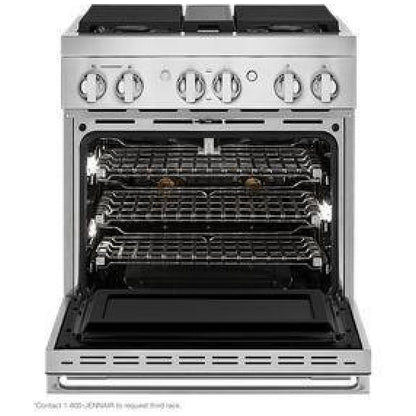 JennAir Noir JGRP430HM Gas Range, 4.1 cu. ft. Capacity, 30 inch Exterior Width, Self Clean, True Convection, 4 Burners