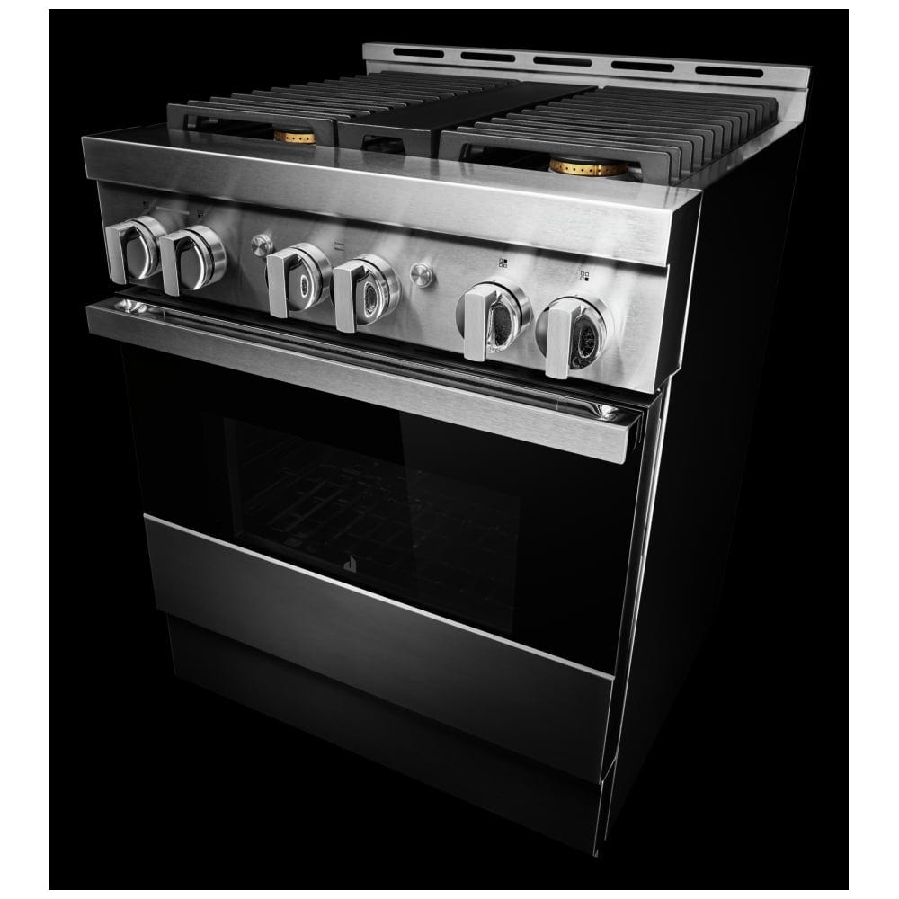 JennAir Noir JGRP430HM Gas Range, 4.1 cu. ft. Capacity, 30 inch Exterior Width, Self Clean, True Convection, 4 Burners