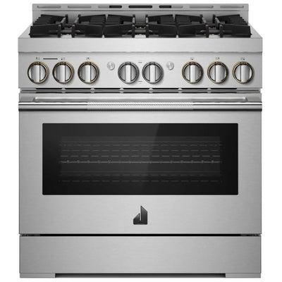JennAir Rise JGRP436HL Gas Range, 5.1 cu. ft. Capacity, 36 inch Exterior Width, Self Clean, True Convection, 6 Burners, 20,000 BTU