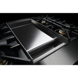JennAir Rise JGRP536HL Gas Range, 5.1 cu. ft. Capacity, 36 inch Exterior Width, Self Clean, Dual Fan True Convection, 4 Burners, 20,000 BTU Highest Burner, Stainless Steel colour