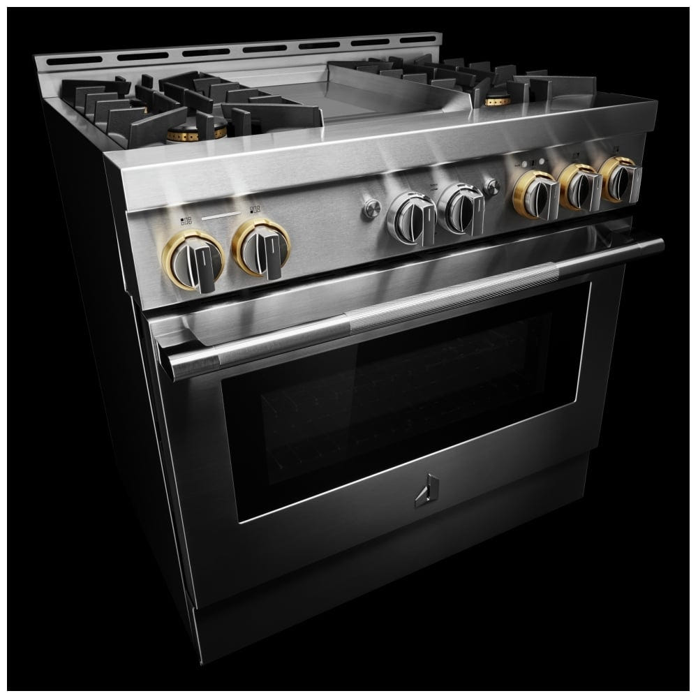 JennAir Rise JGRP536HL Gas Range, 5.1 cu. ft. Capacity, 36 inch Exterior Width