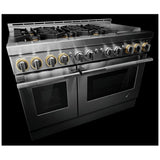 JennAir Rise JGRP548HL Gas Range, 6.3 cu. ft. Capacity, 48 inch Exterior Width, Self Clean, Dual Fan True Convection, 6 Burners, 20,000 BTU Highest Burner, Double Oven, Stainless Steel colour