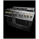 JennAir Rise JGRP548HL Gas Range, 6.3 cu. ft. Capacity, 48 inch Exterior Width, Self Clean, Dual Fan True Convection, 6 Burners, 20,000 BTU Highest Burner, Double Oven, Stainless Steel colour