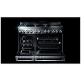 JennAir Rise JGRP548HL Gas Range, 6.3 cu. ft. Capacity, 48 inch Exterior Width, Self Clean, Dual Fan True Convection, 6 Burners, 20,000 BTU Highest Burner, Double Oven, Stainless Steel colour