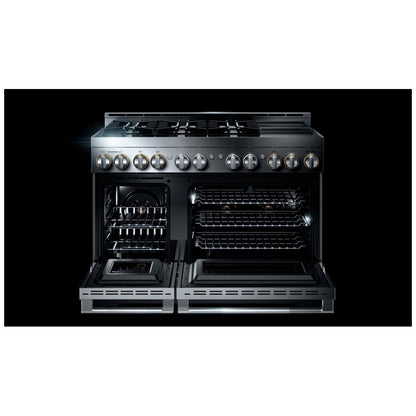 JennAir Rise JGRP548HL Gas Range, 6.3 cu. ft. Capacity, 48 inch Exterior Width, Self Clean, True Convection, 6 Burners, 20,000 BTU