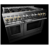 JennAir Rise JGRP548HL Gas Range, 6.3 cu. ft. Capacity, 48 inch Exterior Width, Self Clean, Dual Fan True Convection, 6 Burners, 20,000 BTU Highest Burner, Double Oven, Stainless Steel colour